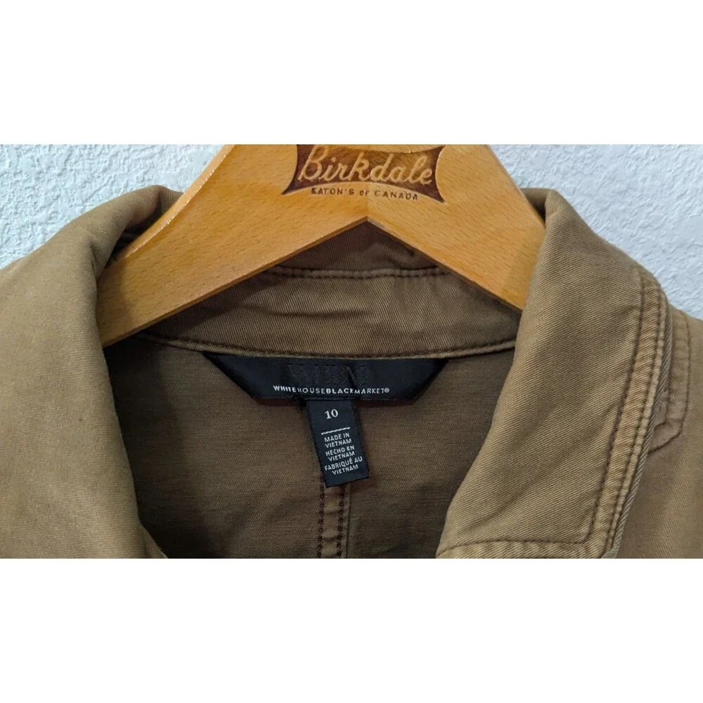 White House Black Market Tan Bomber Jacket - Picture 3 of 5
